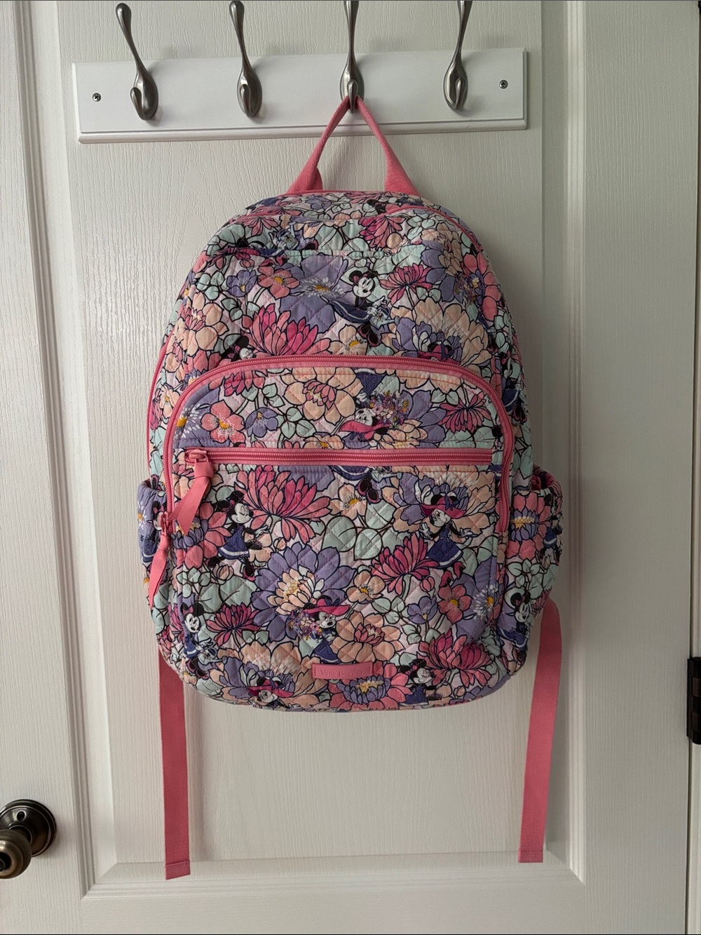 Vera Bradley Campus Backpack in the Disney Minnie's Garden Party pattern